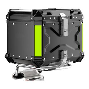 摩托车通用铝合金尾箱后备箱骑士踏板电动车金属工具箱快拆大容量