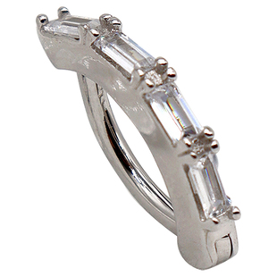 肚脐扣新款肚脐环钉S925纯银养眼弧形不易挂女夏季穿刺饰品辣妹