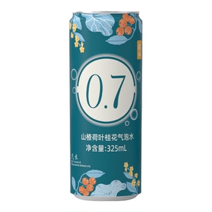 晓田 0.7 山楂荷叶桂花气泡水 0糖0代糖0防腐剂 325毫升*24瓶
