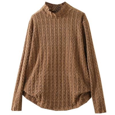 冬季大码200斤加绒加厚打底衫女