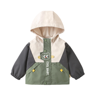 男童户外防水外套春秋婴儿宝宝秋季衣服外衣初春儿童女童童装上衣