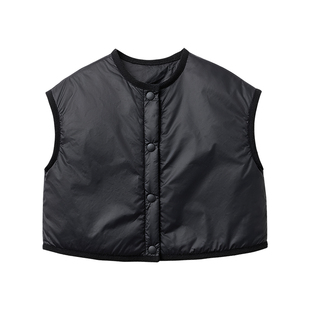 enhennbaby婴儿3M新雪丽棉服背心薄款2025冬新款宝宝坎肩短款马甲