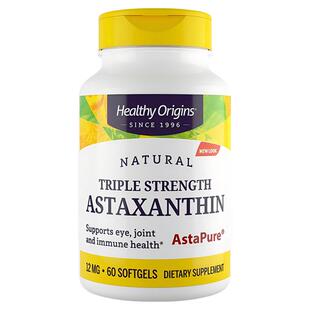 美国Healthy Origins 12mg虾青素胶囊Astaxanthin AstaPure®