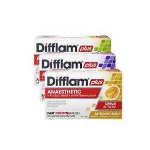 进口Difflam麦卢卡蜂蜜无糖咽炎润喉糖流感咽喉痛止痛含片润喉片