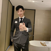 Светло -серый двухэтажный набор (одиночный запад+брюки)