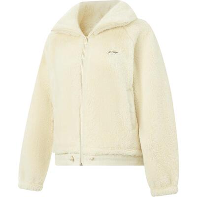 李宁立领女针织外套运动服