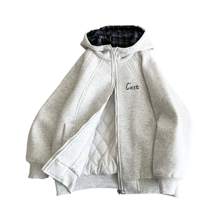 男童夹棉外套运动棒球服加棉冬季上衣深秋初冬童装薄棉棒球衫儿童