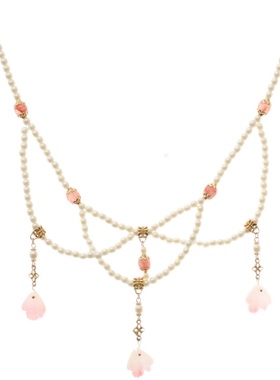 儿童项链女公主水晶古装小孩汉服