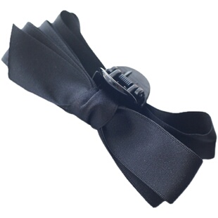 日本发饰ins复古缎带蝴蝶结发抓夹盘发夹韩国OL简约头饰通勤头花