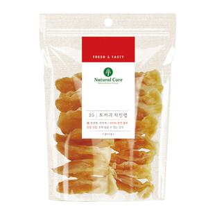 NaturalCore韩国宠物零食狗狗磨牙肉干鸡肉缠兔耳朵大包肉干