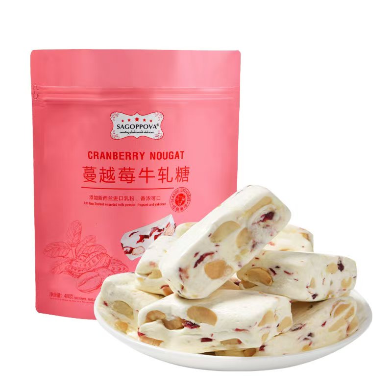 福爽园花生牛轧糖蔓越莓雪花酥花生咸牛扎多口味年货糖果袋装代餐