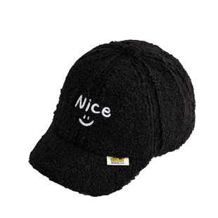 儿童帽子秋冬季羊羔绒男孩鸭舌帽男宝宝帽子男童女童韩版潮棒球帽