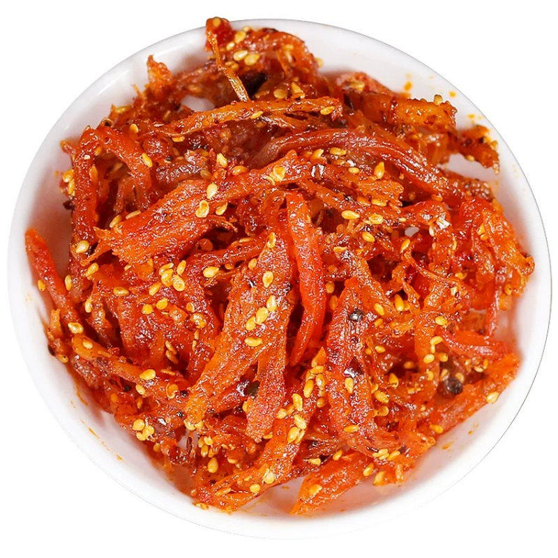 麻辣鱿鱼丝章鱼足片香辣鱿鱼干尤鱼海鲜即食零食大全各种美食干货