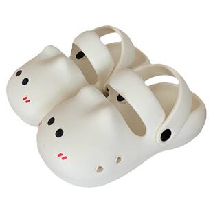 细细条 ins可爱小猫咪儿童凉鞋夏季女童海边度假防滑两穿包头拖鞋