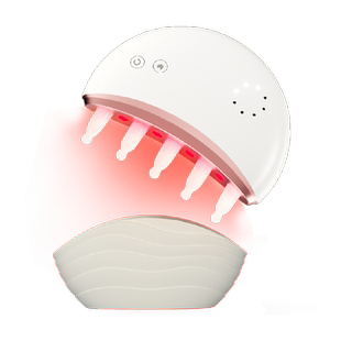 科爱元素玉石小月梳红光生发头皮经络按摩防脱五爪指梳头部按摩器