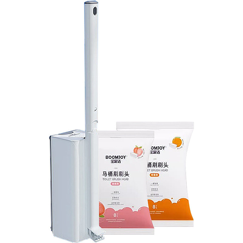 宝家洁一次性马桶刷家用壁挂式卫生间刷子融水替换头厕所清洁刷子