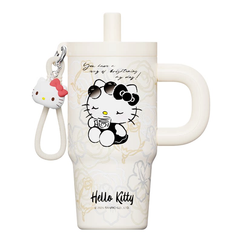 hellokitty保温杯日式可爱吸管杯学生高颜值水杯成人可爱冰霸杯