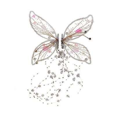 中国古风女童水晶蝴蝶翅膀头饰