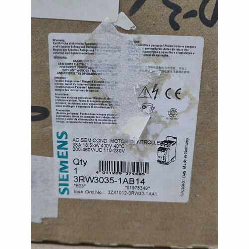 3RW3035-1AB14 软启动器 工业电机控制设备