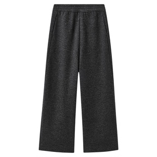 A Memory Inside“暖羊绒工艺”松紧腰休闲裤女2025新款小弯刀裤