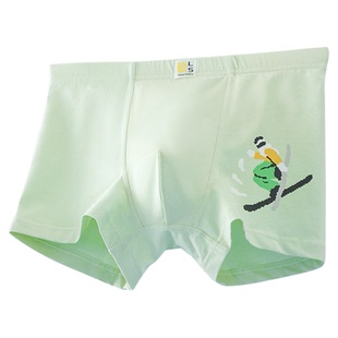 普利诗青少年平角裤男孩初高中男生内裤长绒棉莫代尔吸湿耐磨盒装