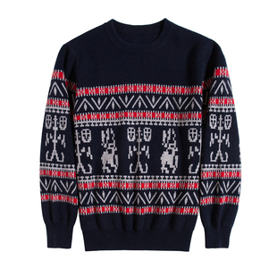 欧美复古半高领羊绒衫男100纯羊绒冬季加厚青年男士时尚针织毛衣