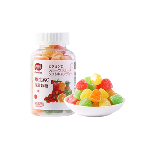 奇峰维生素C膳食纤维果汁软糖儿童橡皮糖果混合口味休闲软糖228g