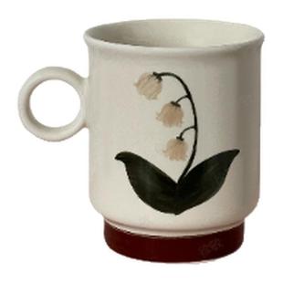 〔奶油铃兰杯〕菌子食堂原创设计复古温润奶黄米白马克杯 现货