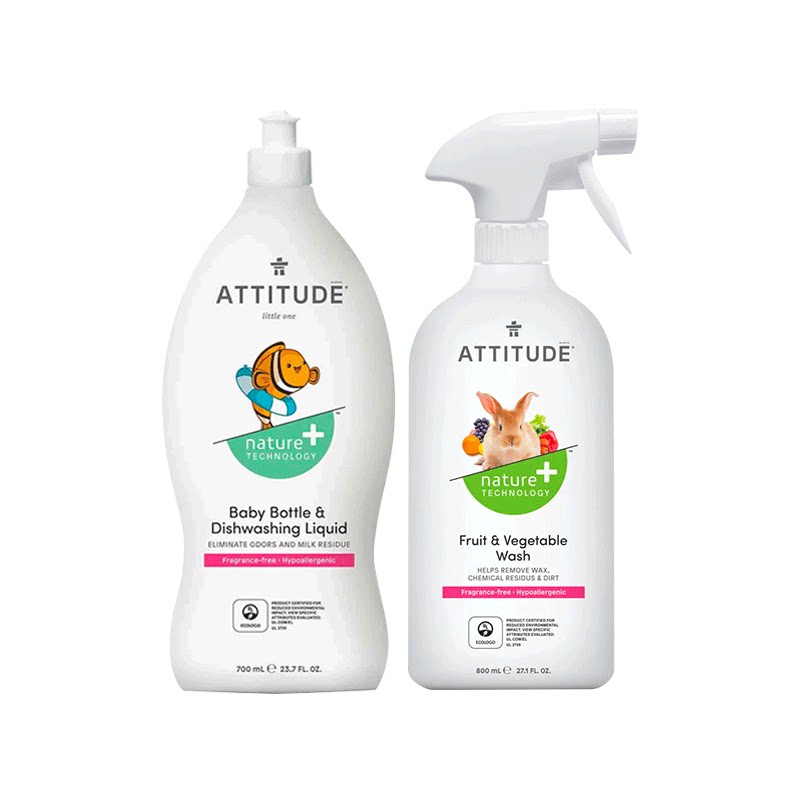 attitude婴儿奶瓶餐具加拿大进口