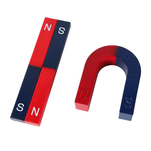 大号教学磁铁学生用磁铁的两极初中物理实验教学仪器器材小学科学启蒙长方形条形磁铁U型U形蹄形磁石吸铁石