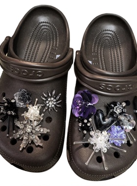 野兽派联名款crocs洞洞鞋鞋花