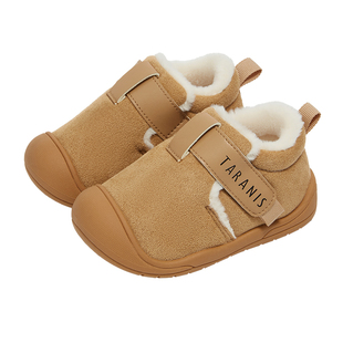 泰兰尼斯童鞋冬季新款学步鞋加绒加厚勃肯棉鞋防滑保暖雪地机能鞋