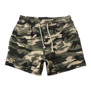 夏季迷彩弹力大码运动短裤男士三分裤键身锻炼跑步短裤子硬汉军风