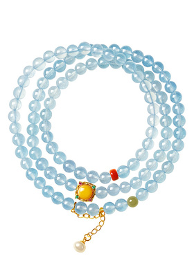 宫里上新天然正品海蓝宝手链