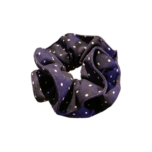 慵懒风红色波点双层大肠发圈女高级感百搭头饰超大发绳丸子头发饰