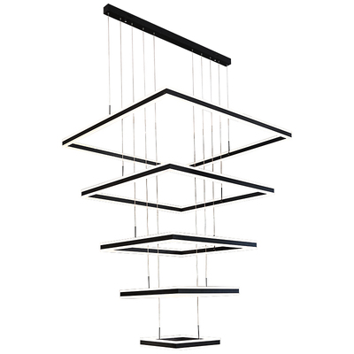 复式楼大吊灯客厅loft现代简约