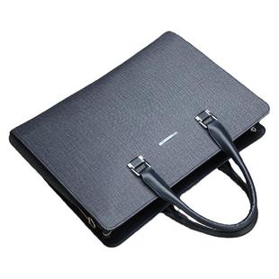 男士手提包横款男商务公文包单肩斜挎男包电脑文件包大容量手拎包