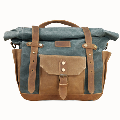 15升复古摩托车防水快拆油蜡包