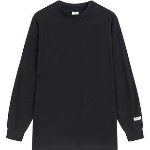 万有引力博物馆 半高领打底衫长袖T恤女秋季2025新款宽松早秋上衣