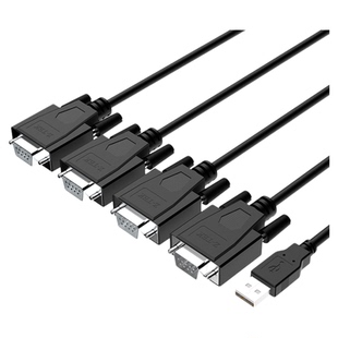 Z-TEK力特USB转RS232串口线4口ZE552A转双串口DB9针头COM口ZE552A