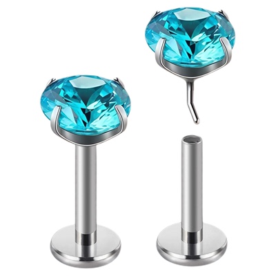 F136钛合金锆石耳钉养耳防敏