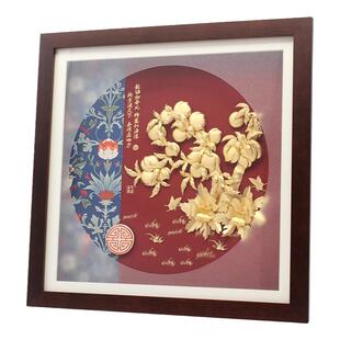 桃李满门牡丹花金箔画开学毕业教师节礼物感恩送导师男女老师摆件