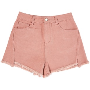 清新 夏季新款牛仔短裤女显瘦高腰阔腿裤韩版休闲裤子女热裤