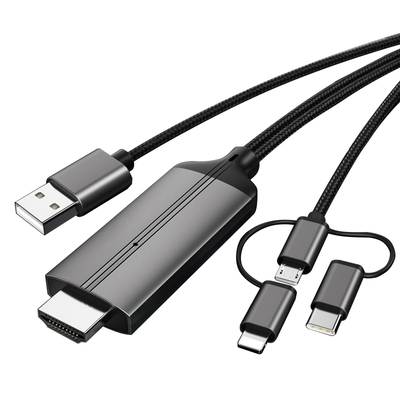 EZCast三合一接口有线投屏器适用于安卓苹果iphone华为连接电视机