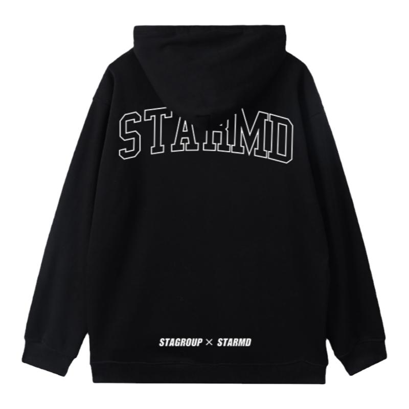 STA轮廓基础字母美式连帽卫衣