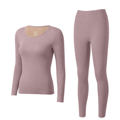 保暖内衣女士套装加厚德绒发热无痕秋衣秋裤冬季内穿加绒打底衫女