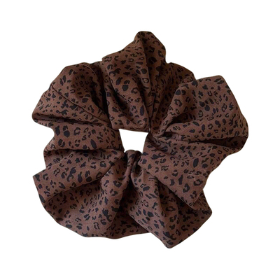 赵露思同款超大号豹纹大肠发圈女