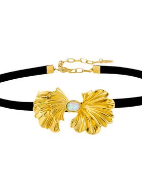 【法国设计师款】金色蝴蝶结项链