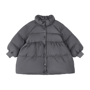 【小暖盾】小O宝童装 宝宝羽绒服女中长款2025冬女童灰色加厚外套