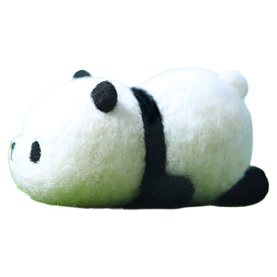 羊毛毡戳戳乐手工diy材料包玩新手自制熊猫公仔偶挂件情侣送礼物